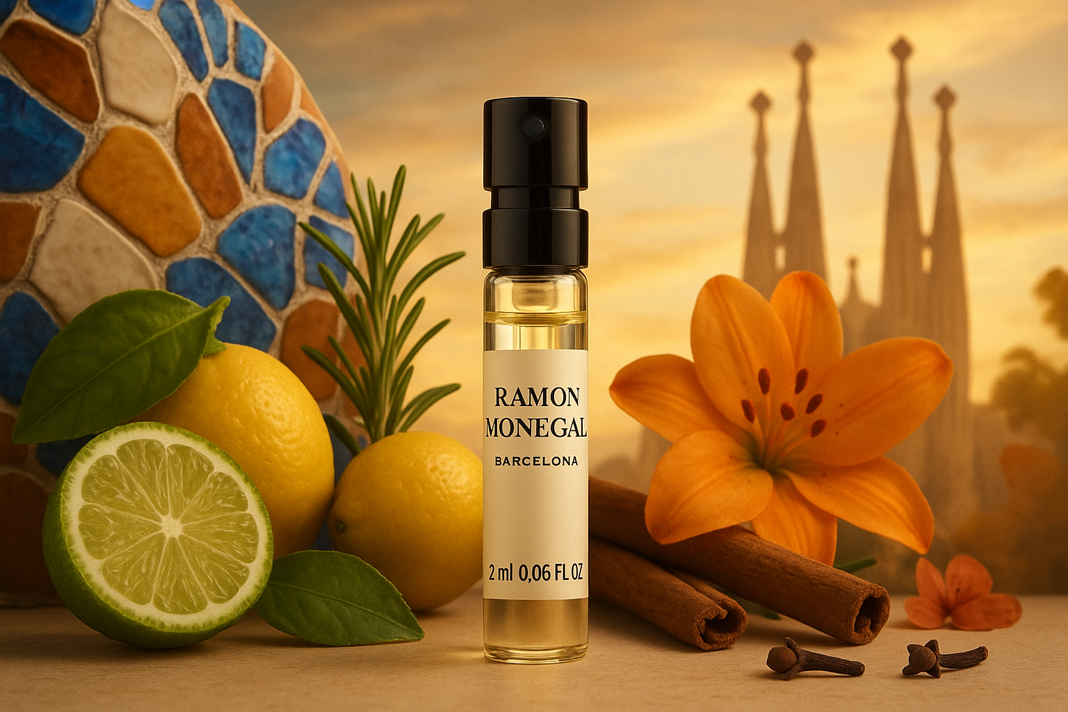 Ramon Monegal 巴塞罗那官方香水样品 2ml 0.06 fl.o.z.香水测试仪 Ramon Monegal 巴塞罗那官方香水样品 2ml 0.06 fl.o.z.香水测试仪