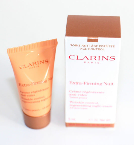 Clarins Extra-Firming Nuit 迷你护肤小样 5ML 0.1 盎司适合干性皮肤